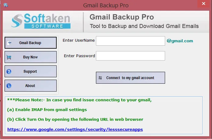 fill Gmail account details